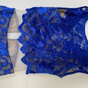 Long Blue & Tan Dress❕